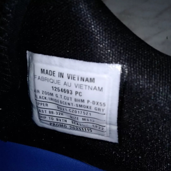 Nike Air Zoom G.T. Cut BHM P-DX55  Basketball Shoe Men sz 13 Black History Month - Picture 12 of 13